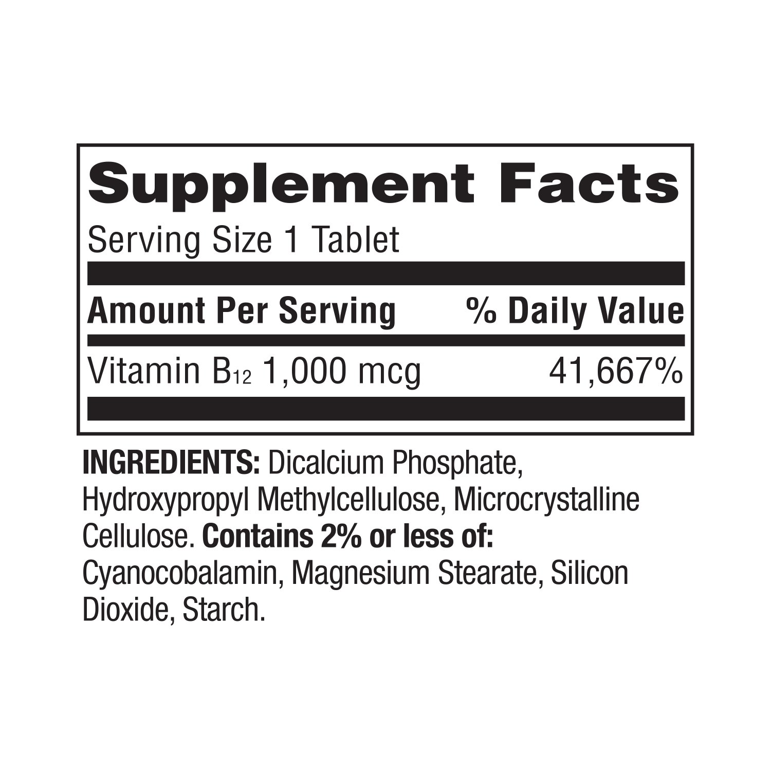 Spring Valley Vitamin B12 TimedRelease Tablets, 1000 mcg, 60 Count