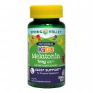 Spring Valley Fast Dissolve Kids Melatonin Chewable Tablets, 1 mg, 60 Count
