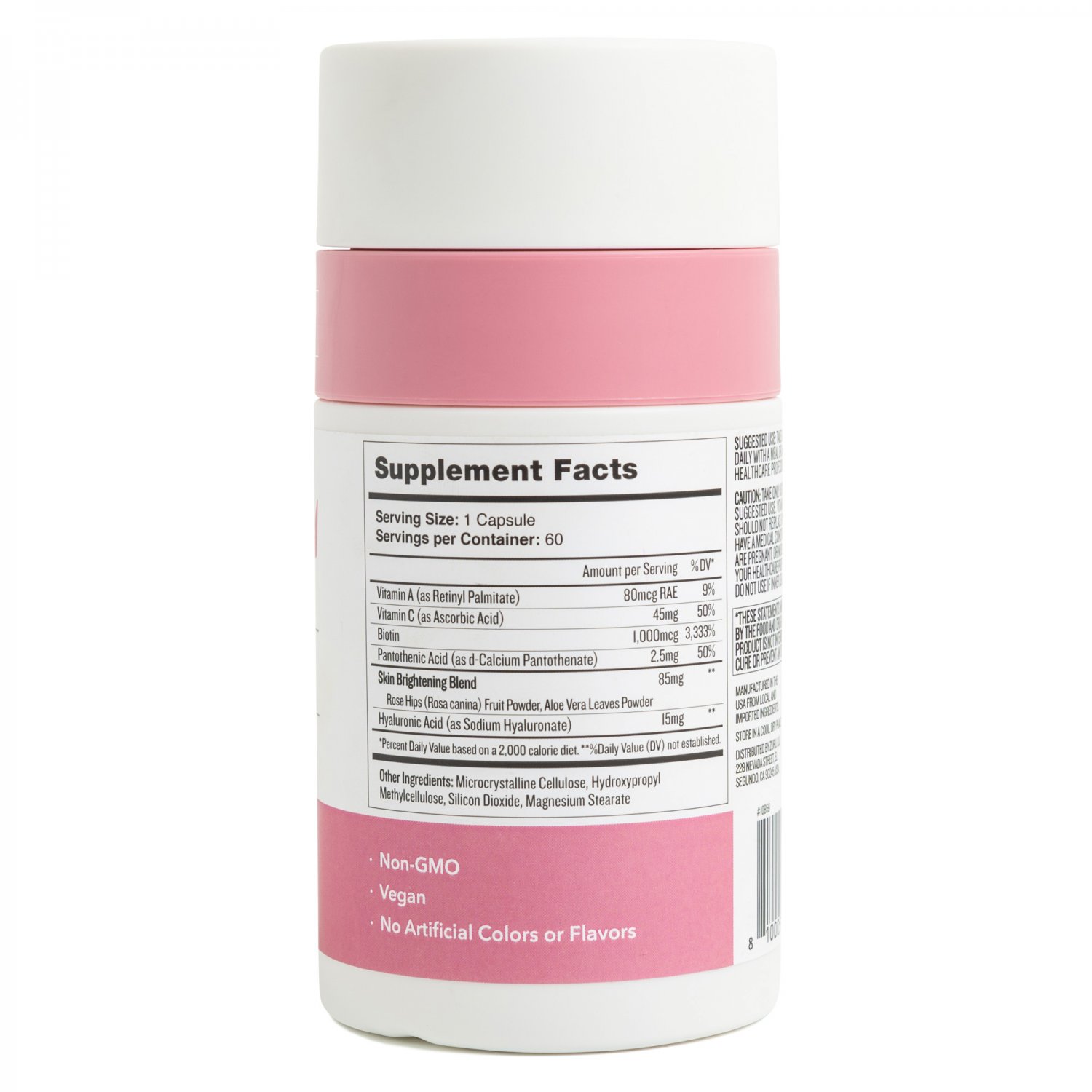 Health By Habit Hair Skin & Nails Supplement, Biotin, Hyaluronic Acid