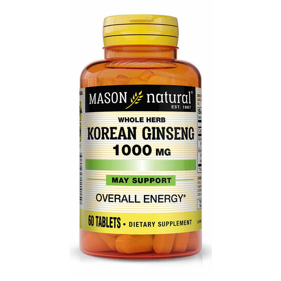 Mason Naturals Korean Ginseng 1000 mg, 60 Tablets