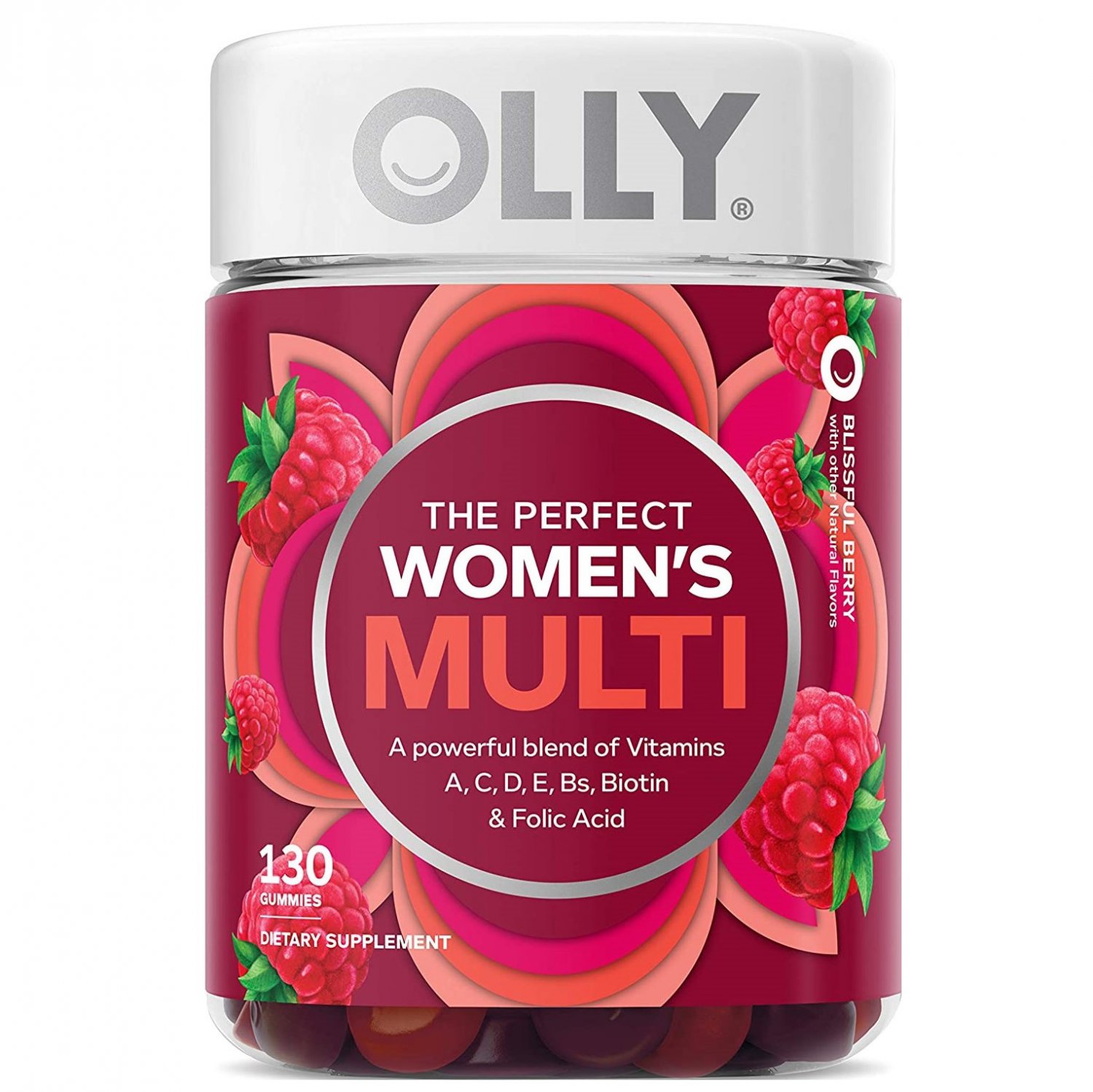 OLLY Women's Multivitamin Gummies - Berry - 130 Count