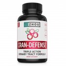 Cran Defense Triple Action Urinary Tract Formula, 60 CT, D-Mannose with Cranberry by Zhou Nutrition