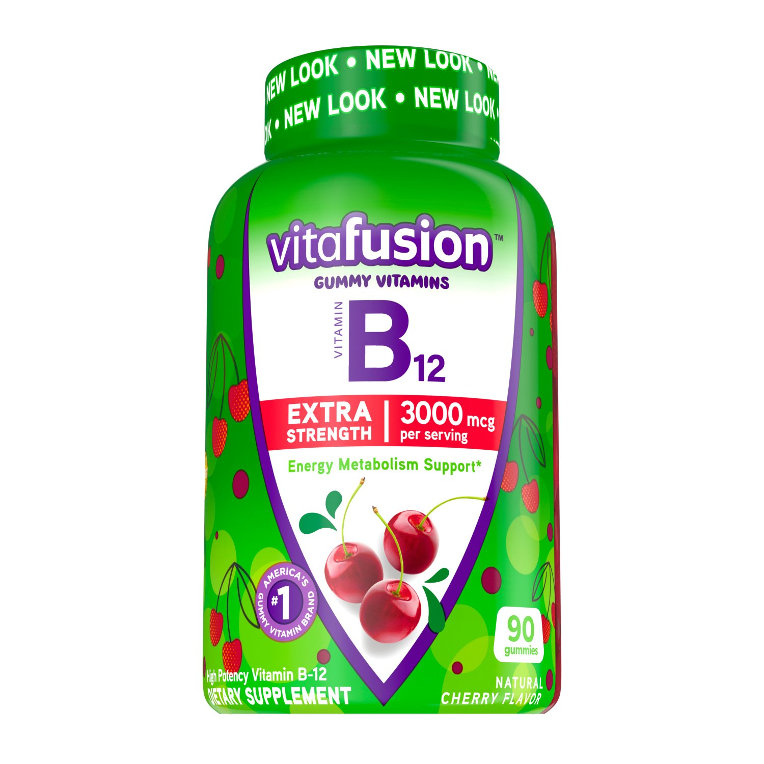 Vitafusion Extra Strength Vitamin B-12 Dietary Supplement Gummies ...