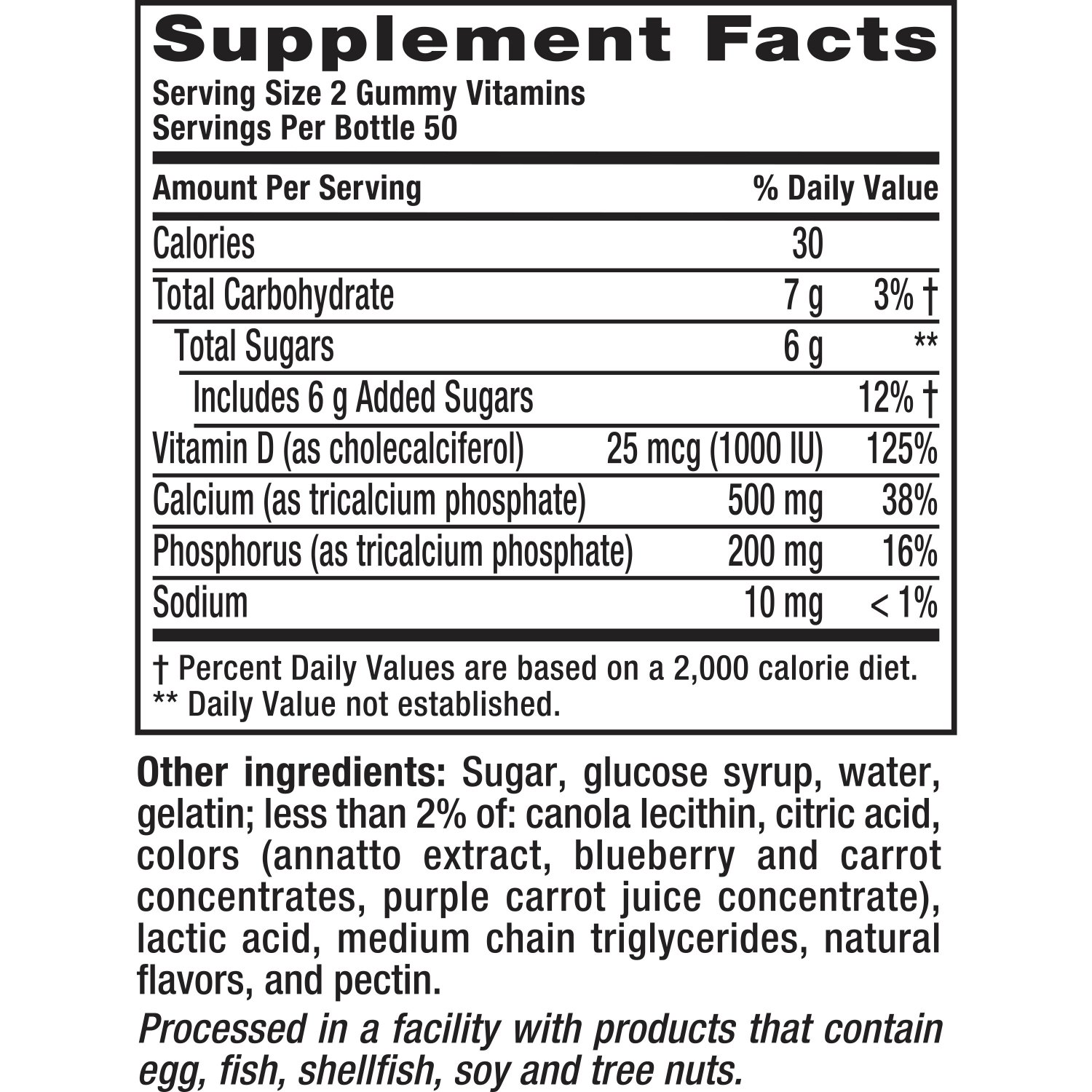 VitaFusion Calcium Dietary Supplement Adult Gummies Fruit & Cream 100 Count