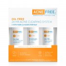 AcneFree Oil Free 24 HR Acne Treatment Kit, 3 Step Acne Clearing System