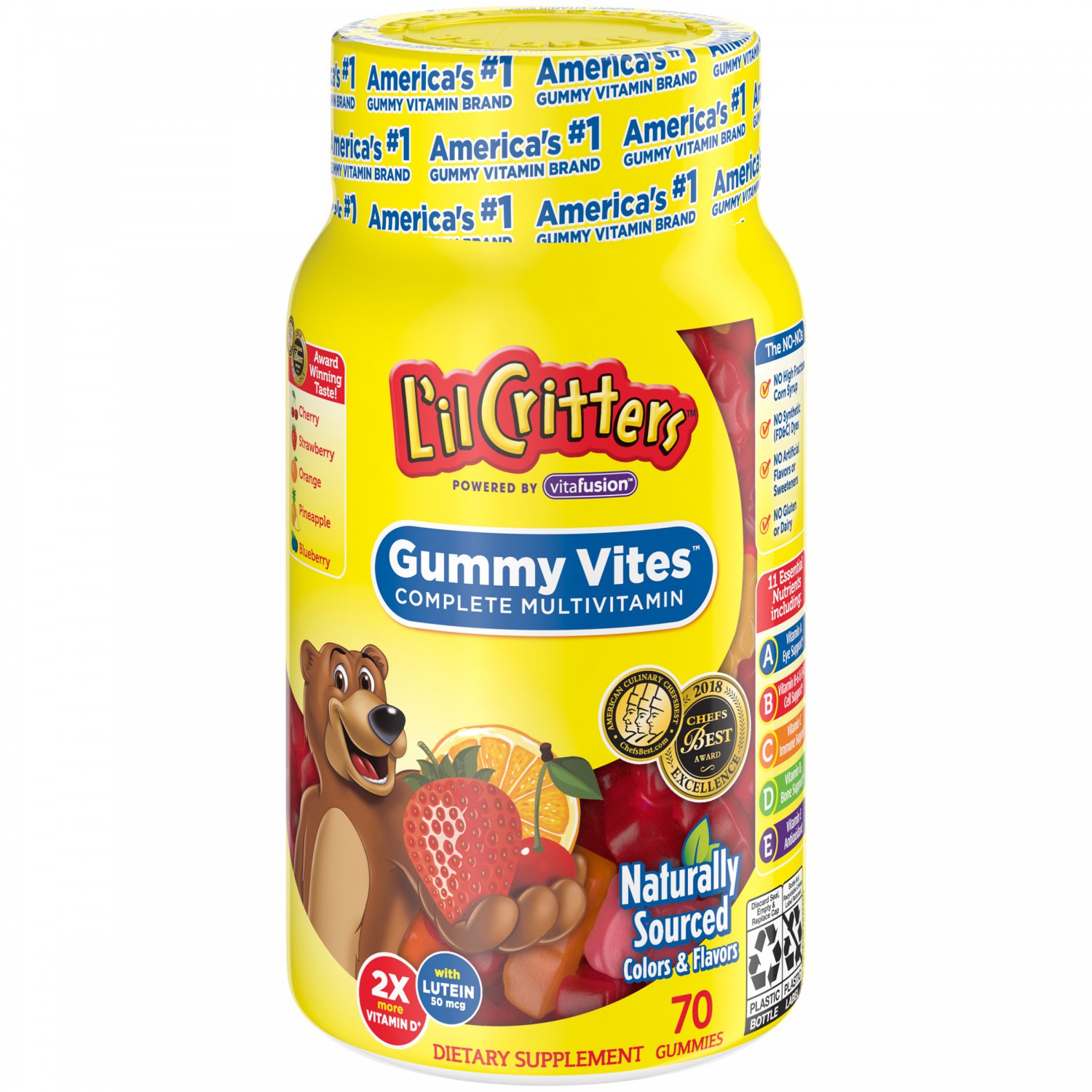 L'il Critters Gummy Vites Complete Multivitamin Gummies 70 Count