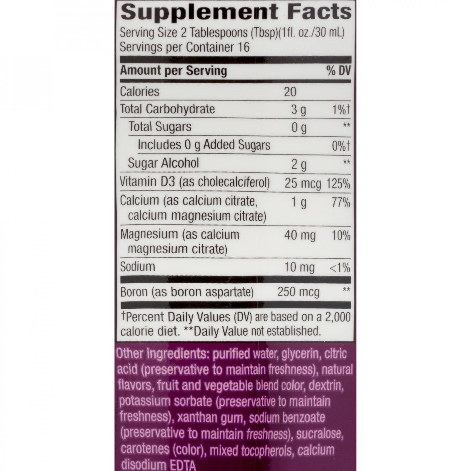 Natures Way Calcium & Vitamin D3 Liquid Dietary Supplement, Citrus, 16 Oz