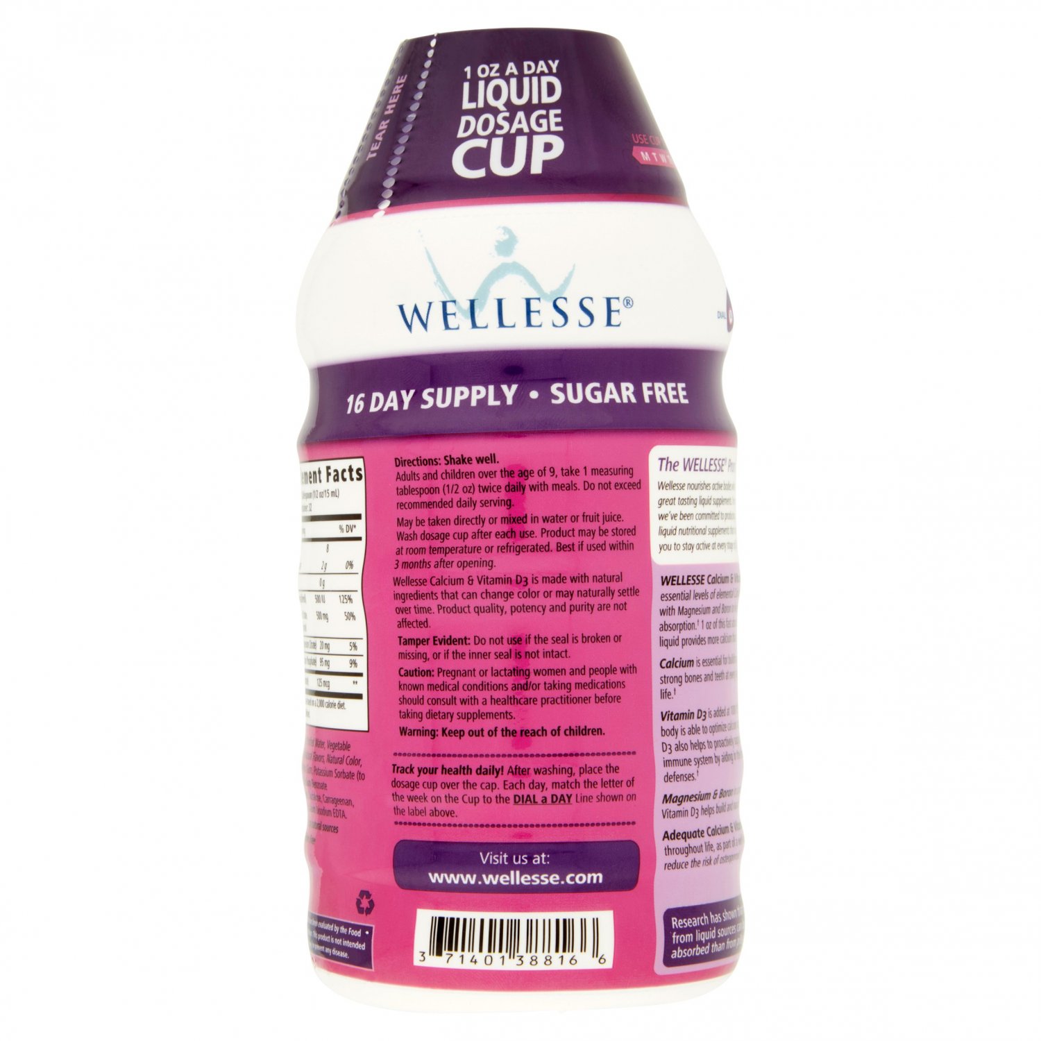 Natures Way Calcium & Vitamin D3 Liquid Dietary Supplement, Citrus, 16 Oz