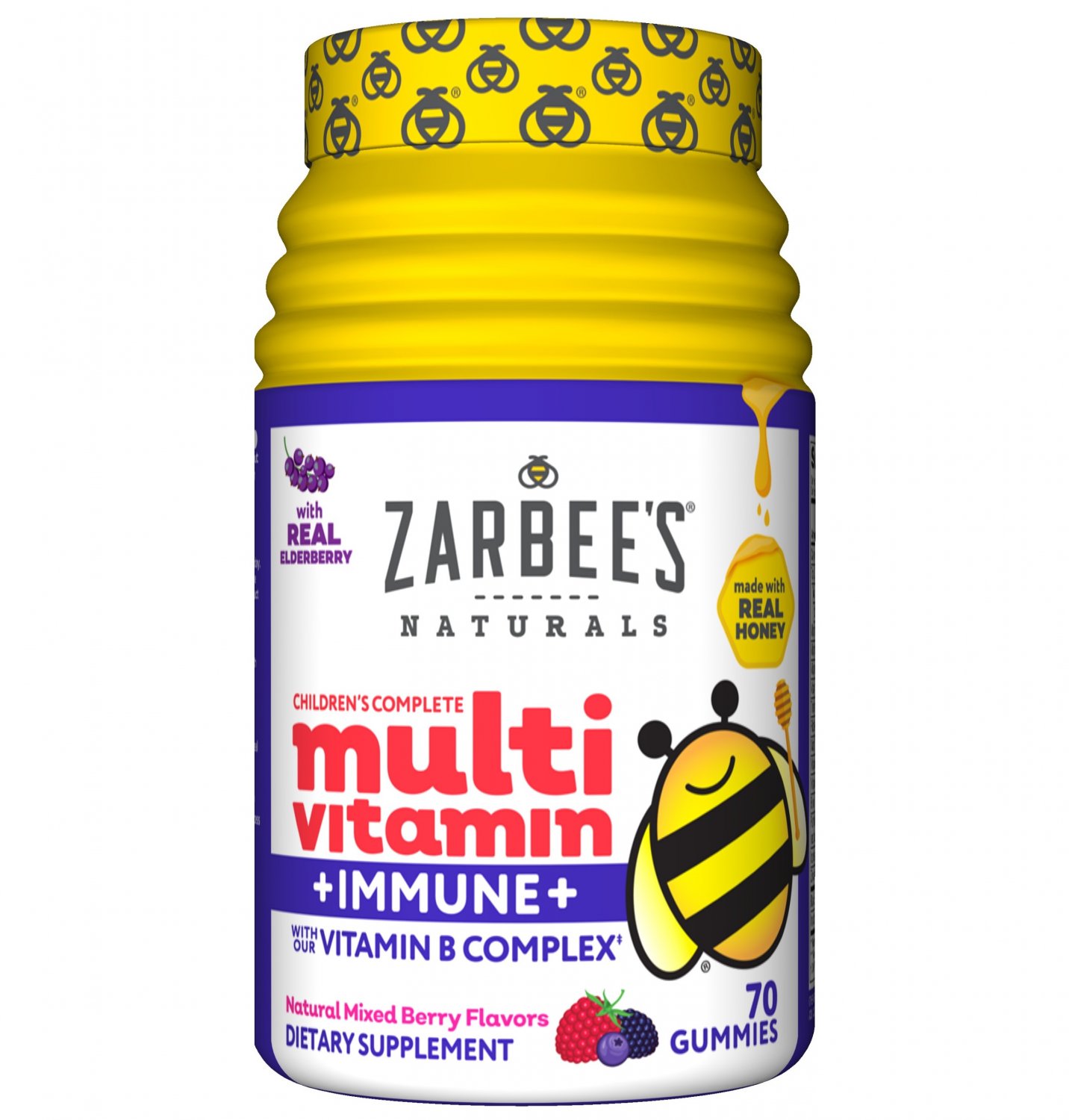 Zarbee's Naturals Children's Complete Multivitamin + Immune Gummies, 70