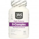 365 Whole Foods Supplements, Vitamins, B-Complex plus Herbs & Minerals 90 tablets