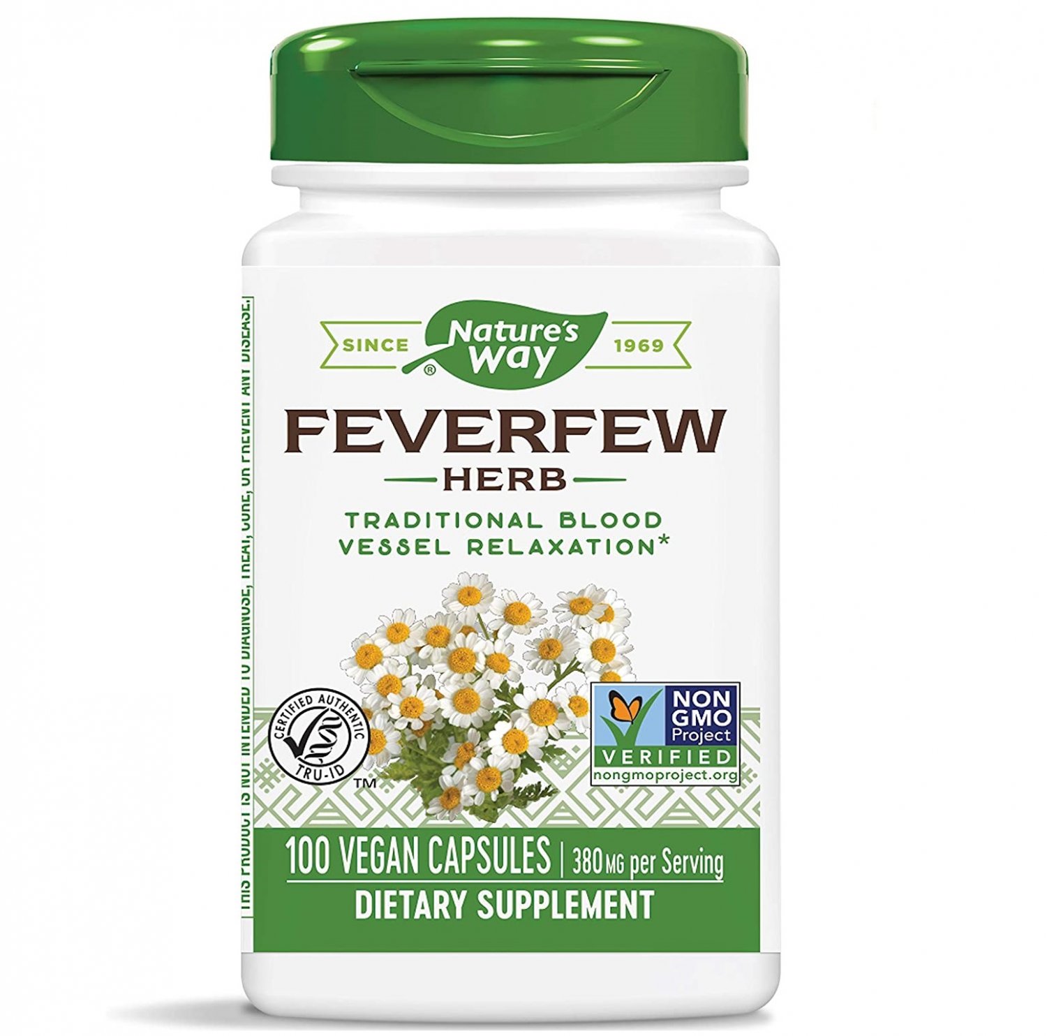 Nature's Way Feverfew, 380 mg/Serving, 100  Vegan Capsules
