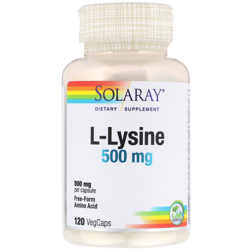 Solaray L-Lysine 500mg 120 VegCaps
