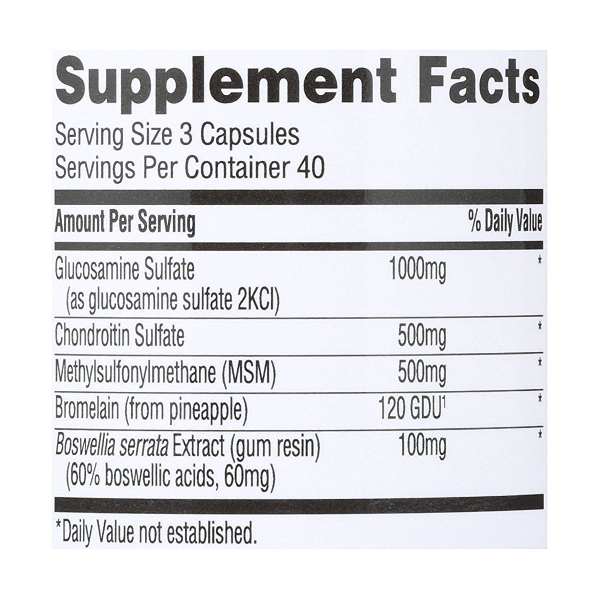 365 Whole Foods Market Glucosamine, Chondroitin & MSM 120 Capsules