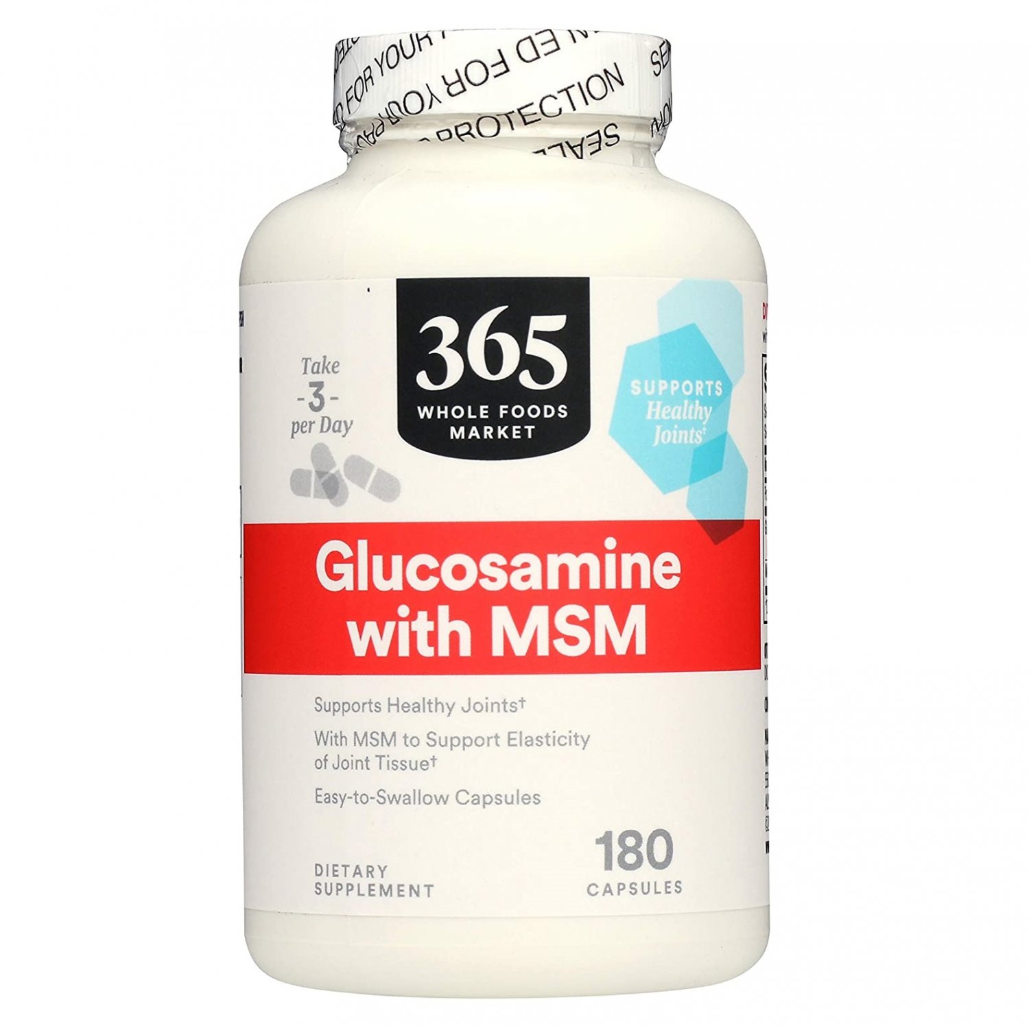 365 Whole Foods Market Glucosamine With MSM 180 Capsules