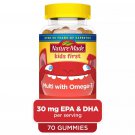Nature Made Kids First Multivitamin + Omega 3 - Strawberry, Lemon & Orange - 70  Gummies