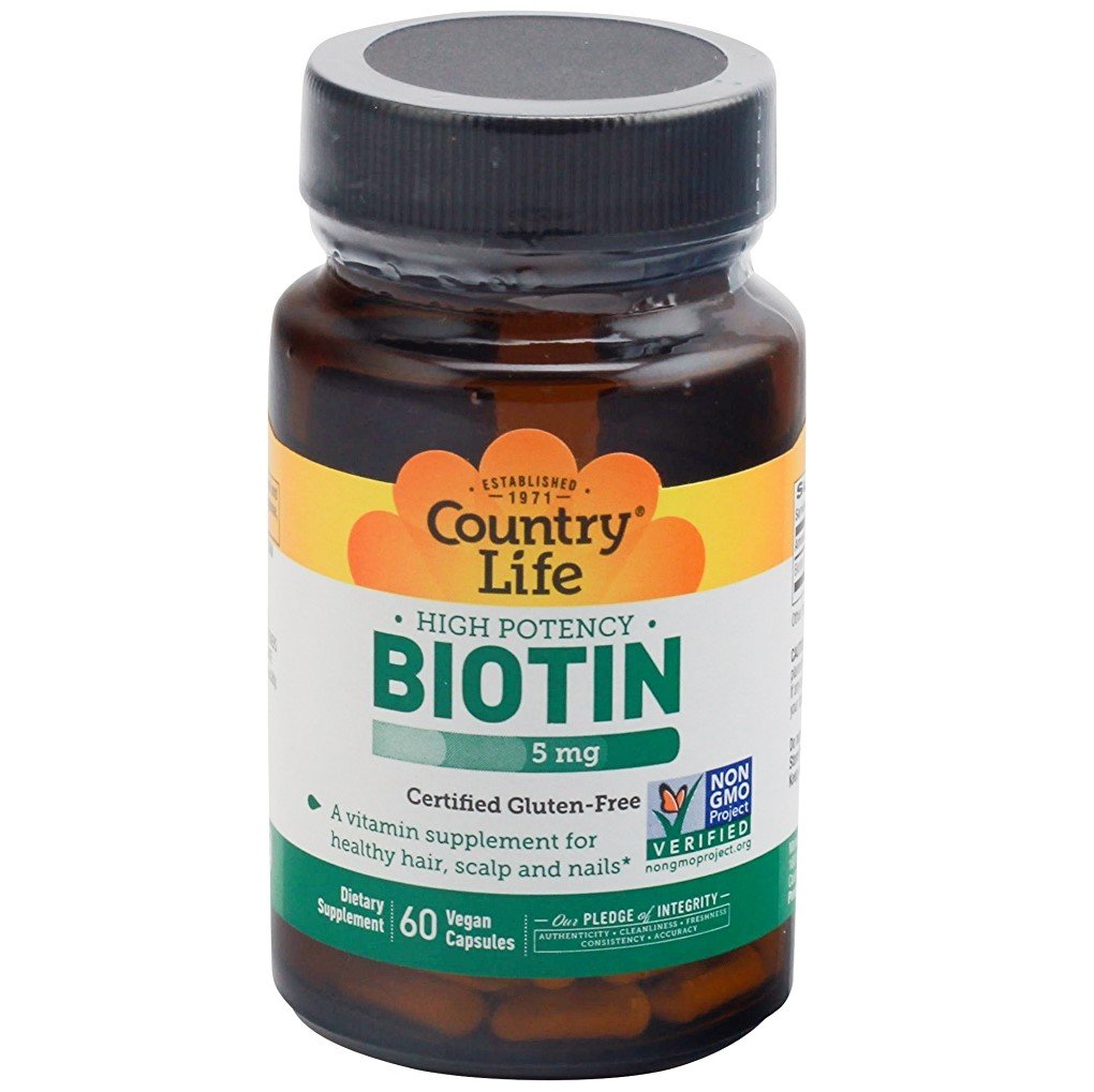 Country Life High Potency Biotin 5mg 60 Vegan Capsules
