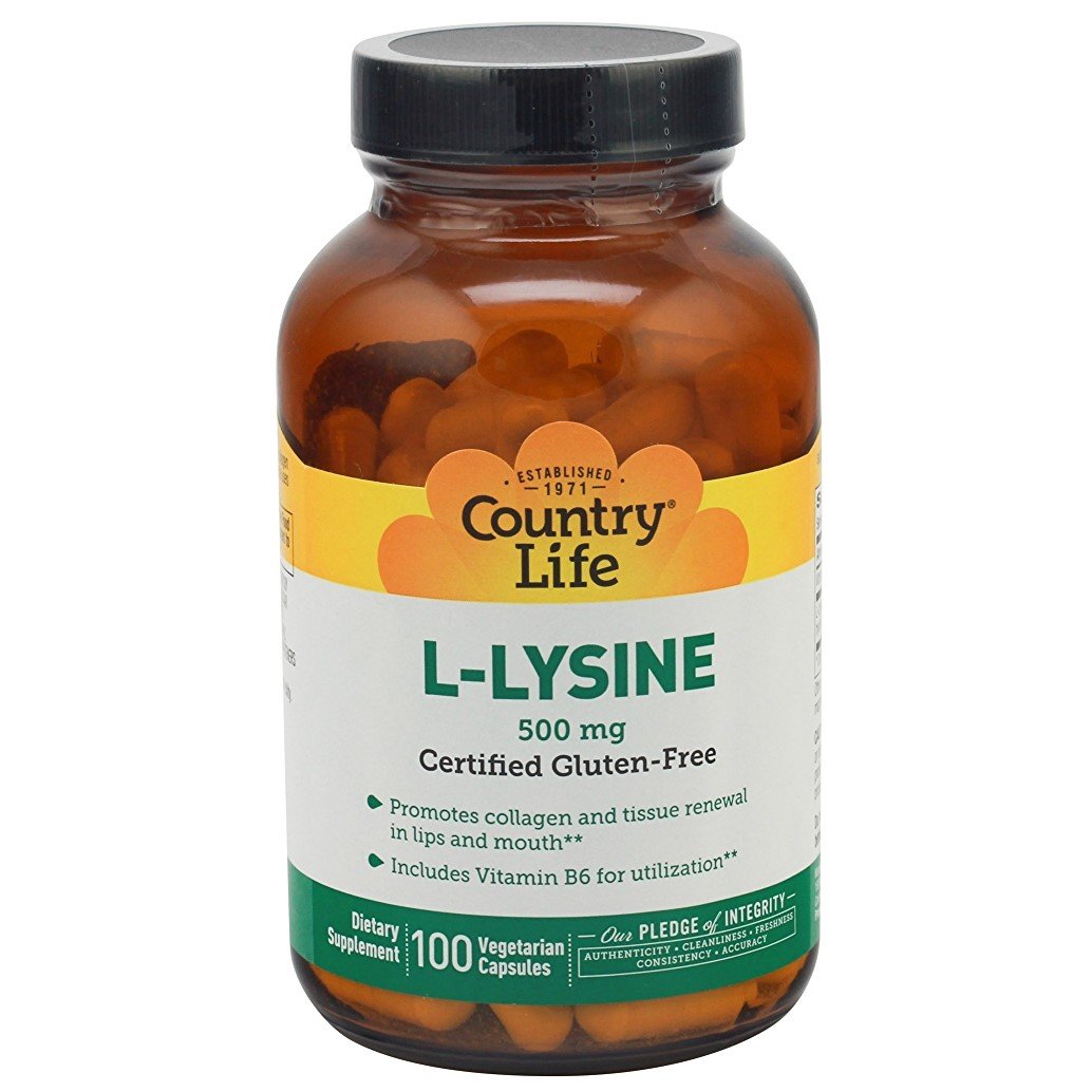 Country Life L-Lysine 500mg 100 Capsules