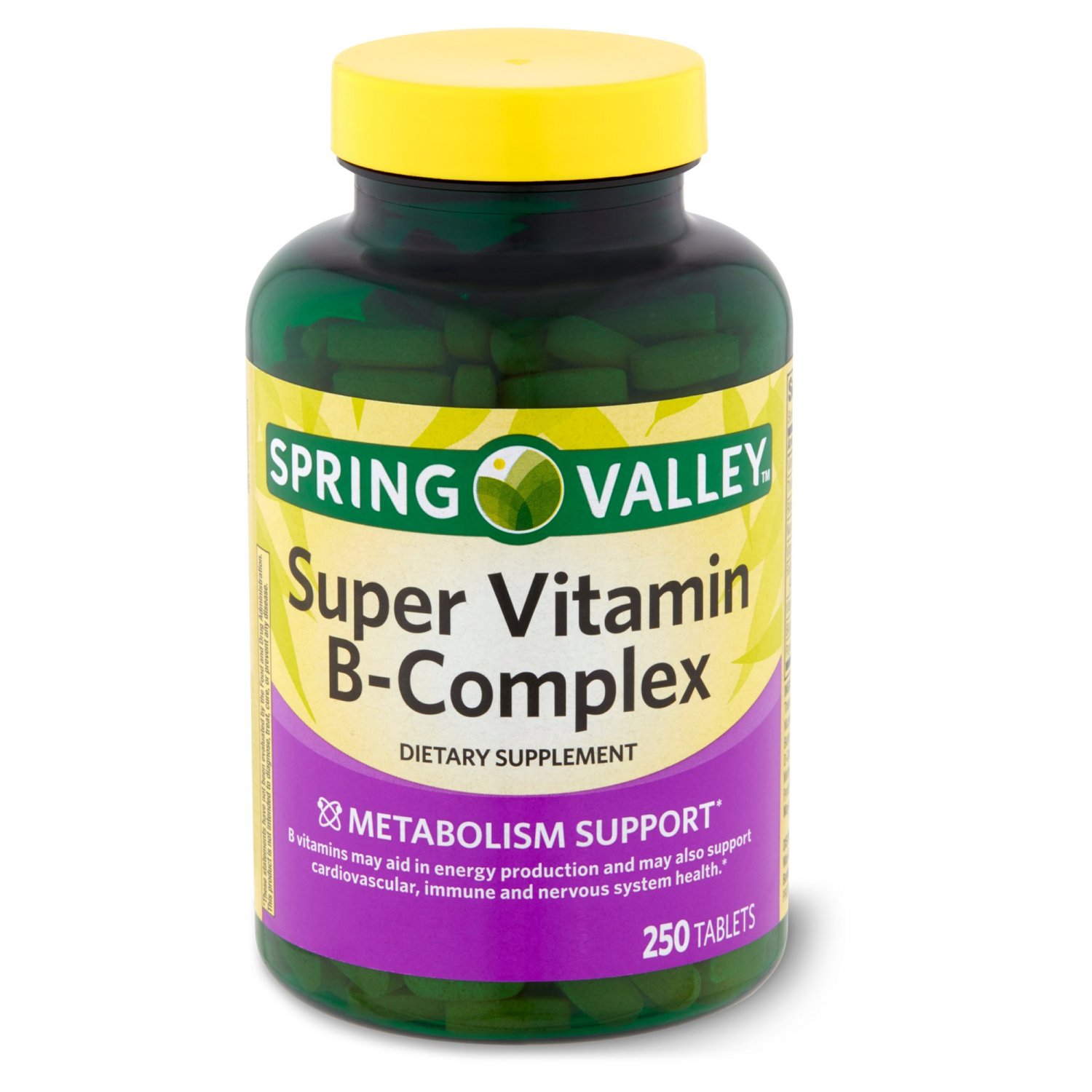 Spring Valley Super Vitamin B-Complex Dietary Supplement 250 Tablets