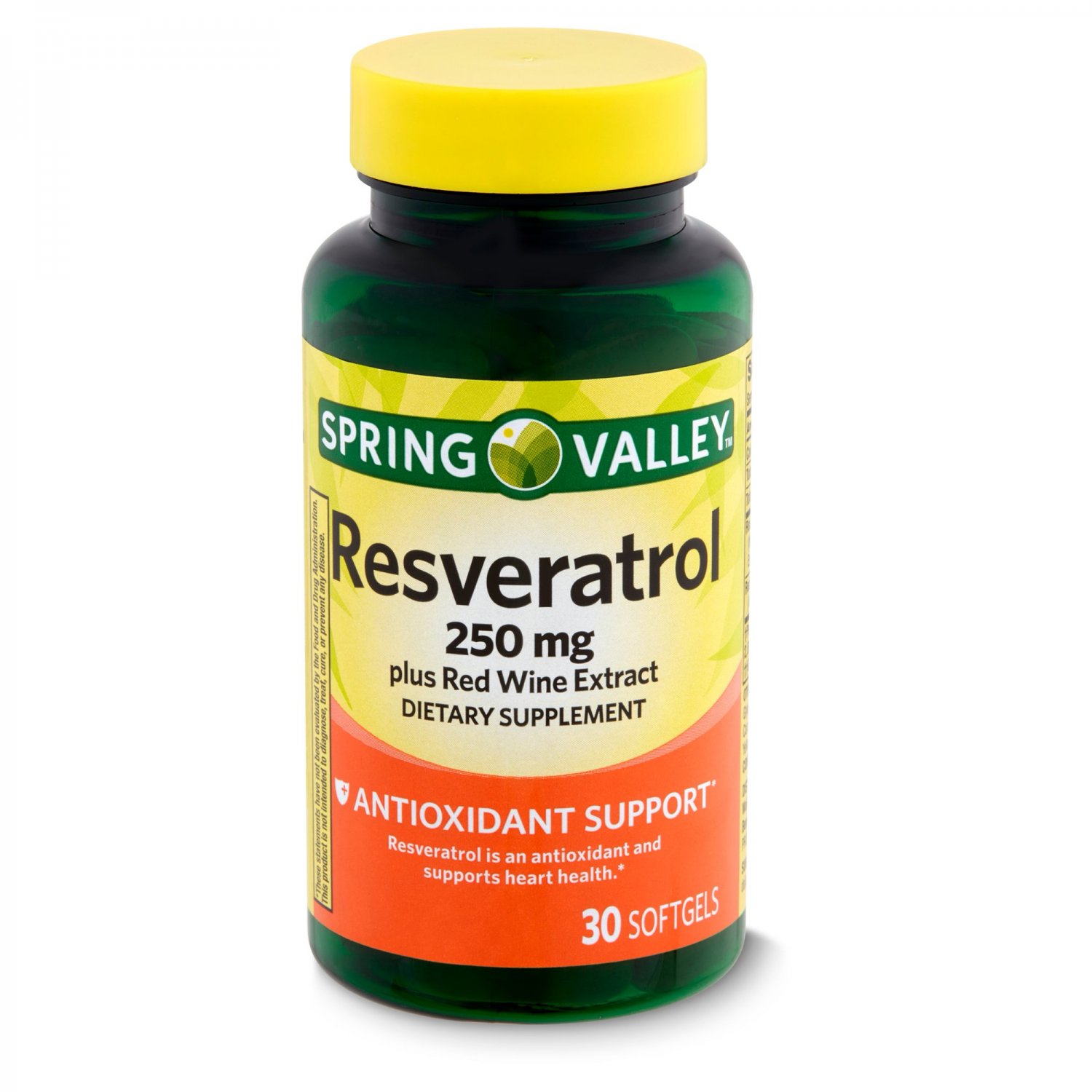Spring Valley Resveratrol Plus Red Wine Extract 250 mg, 30 Softgels