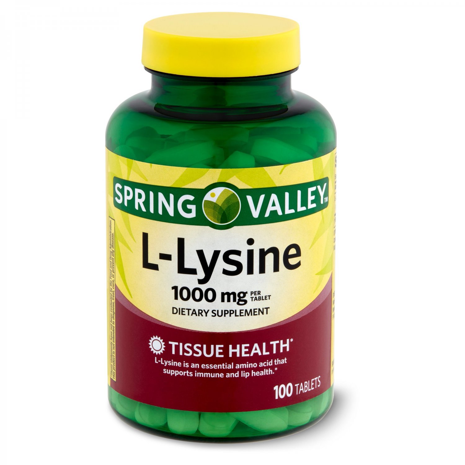 Spring Valley Lysine Amino Acid Supplement 1000mg, 100 Tablets