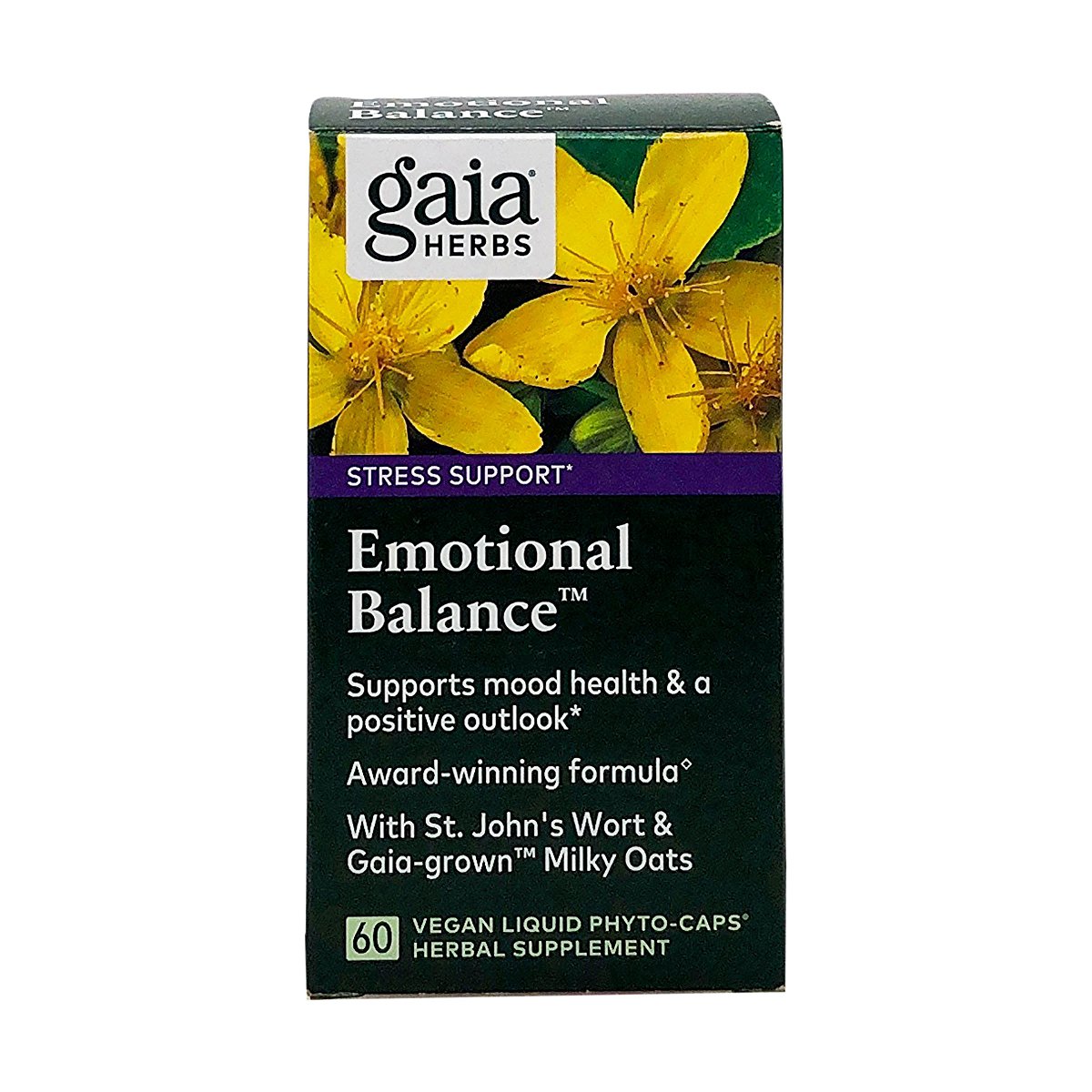 Gaia Herbs Emotional Balance 60 Vegan Liquid Phyto-Caps