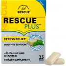 Bach Rescue Plus Gum, Stress and Tension Relief, L-Theanine and Vitamin B5, Peppermint, 25 Pieces