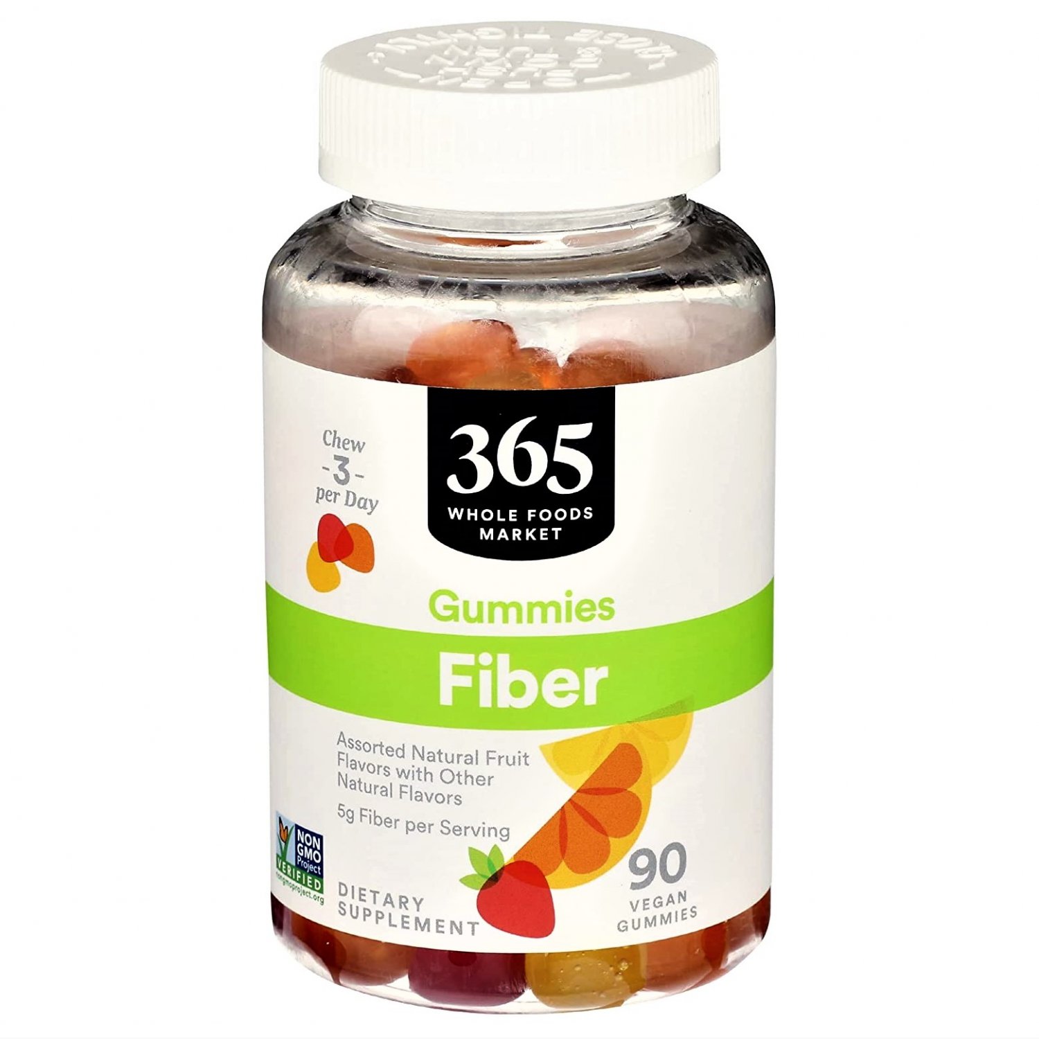 365 Whole Foods Market Fiber 5g 90 Vegan Gummies