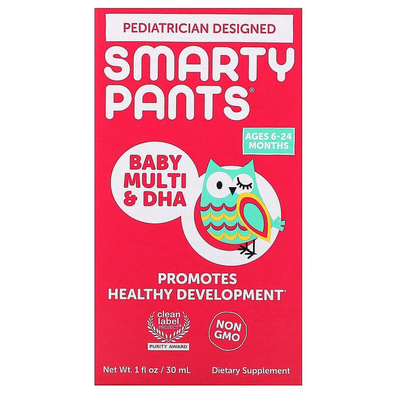 SmartyPants, Baby Multivitamin & DHA , Ages 6-24 Months, 1 Oz