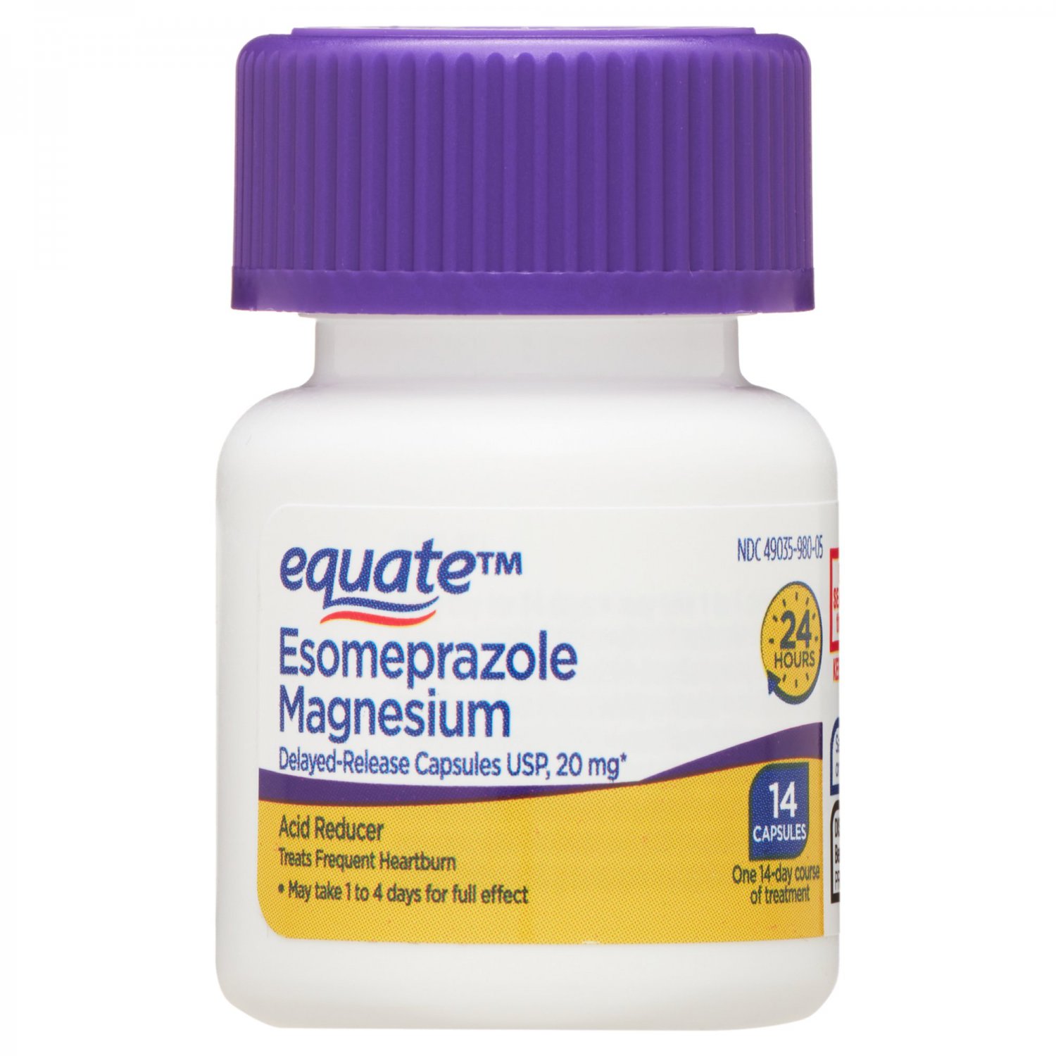 Equate Esomeprazole Magnesium DelayedRelease Capsules Acid Reducer, 14