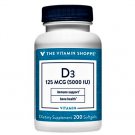 the Vitamin Shoppe Vitamin D3 Bone Health & Immune Support, 5,000 IU (200 Softgels)