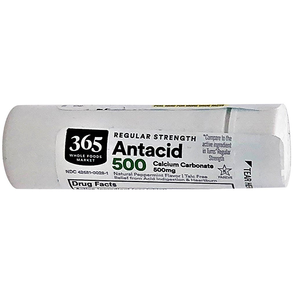 365 by Whole Foods Market, Antacid Regular Strength 500, Travel Size