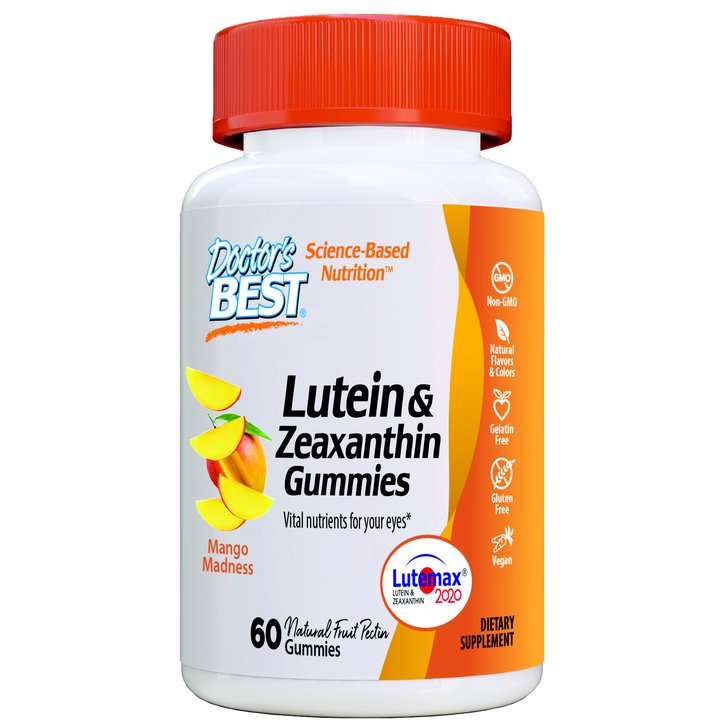 Doctor's Best, Lutein & Zeaxanthin Gummies, Mango Madness, 60 Gummies