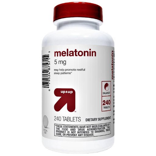 Melatonin Sleep AID, 5 mg Supplement, 240 Tablets - up & up&acirc;�&cent;