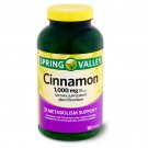 Spring Valley Cinnamon Plus Chromium Dietary Supplement, 1,000 mg, 180 Capsules