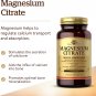 Solgar Magnesium Citrate, Promotes Healthy Bones -Highly Absorbable- 420 MG (120 Tablets)