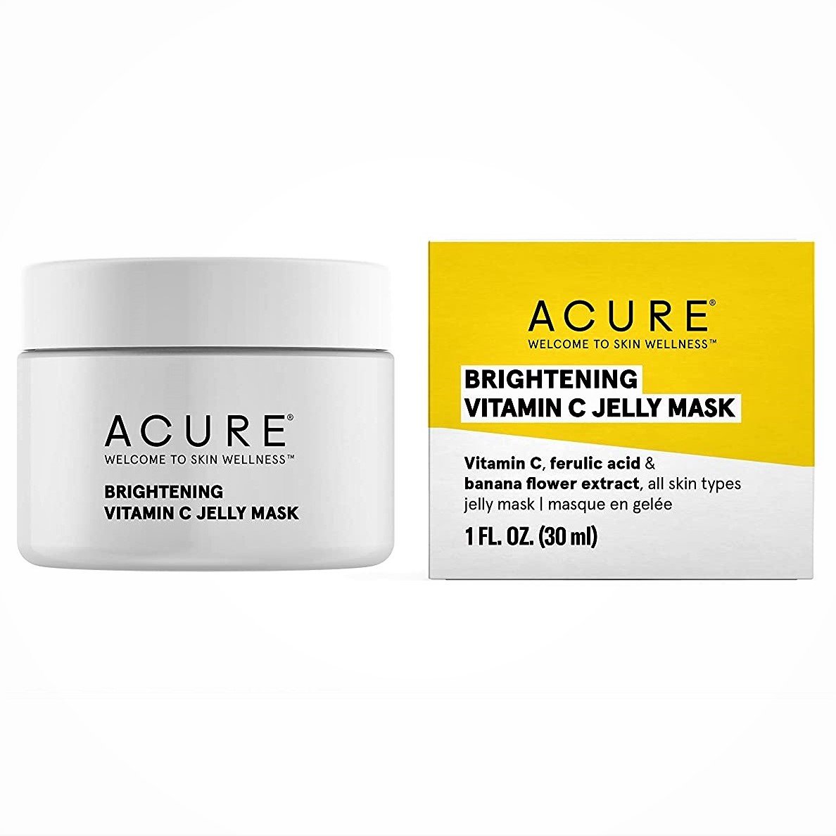 Acure, Brightening, Vitamin C Jelly Mask, 1 fl oz (30 ml)