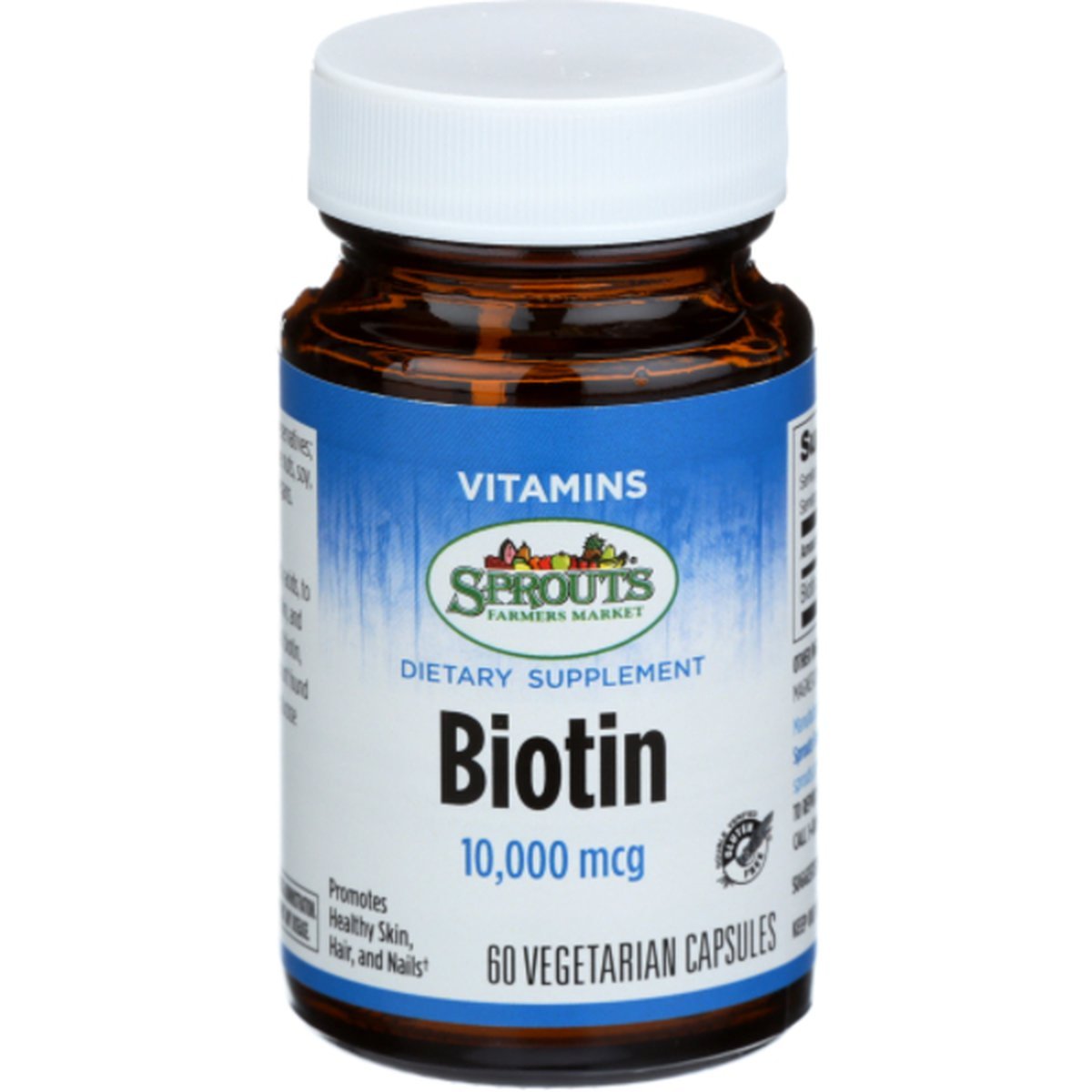 Sprouts Biotin 10 000 Mcg 60 Vegetarian Capsules