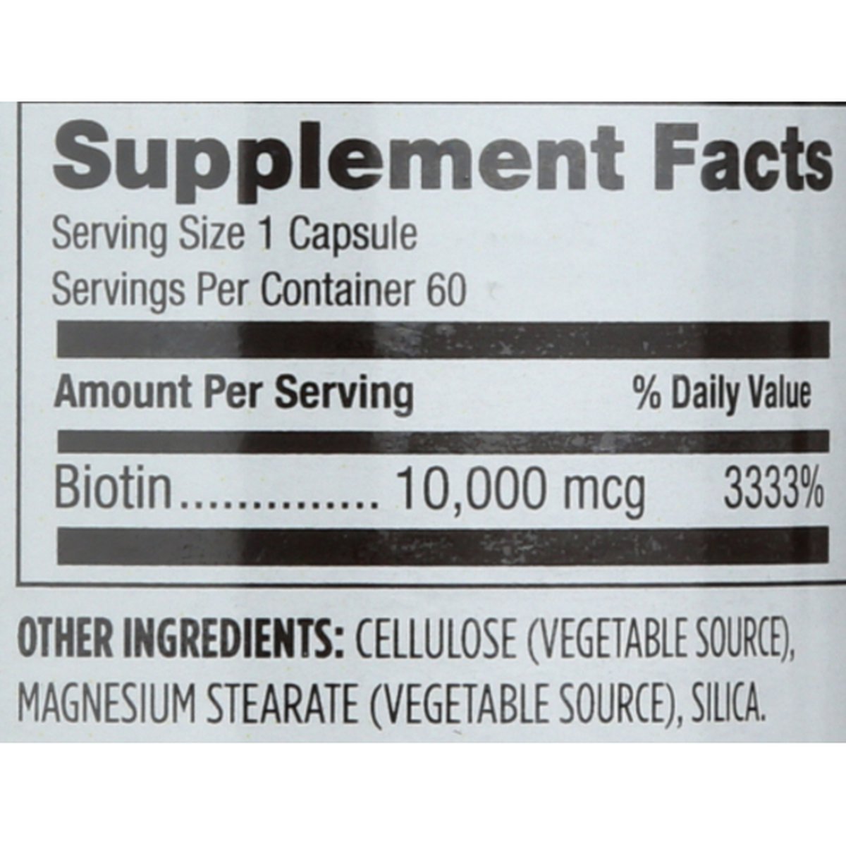 Sprouts Biotin 10,000 mcg, 60 Vegetarian Capsules
