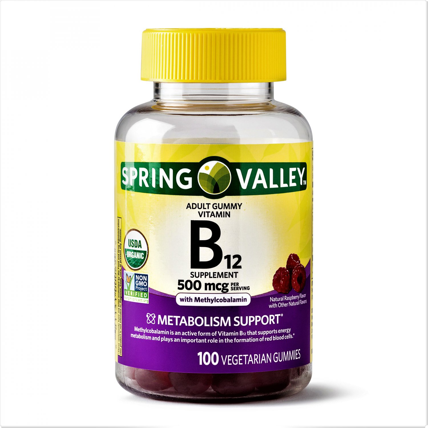 Spring Valley B12 Metabolism Support 500 mcg 200 Vegetarians Gummies