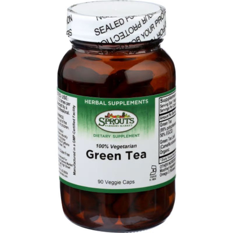 Sprouts Green Tea, 450 mg, 90 Veggie Caps