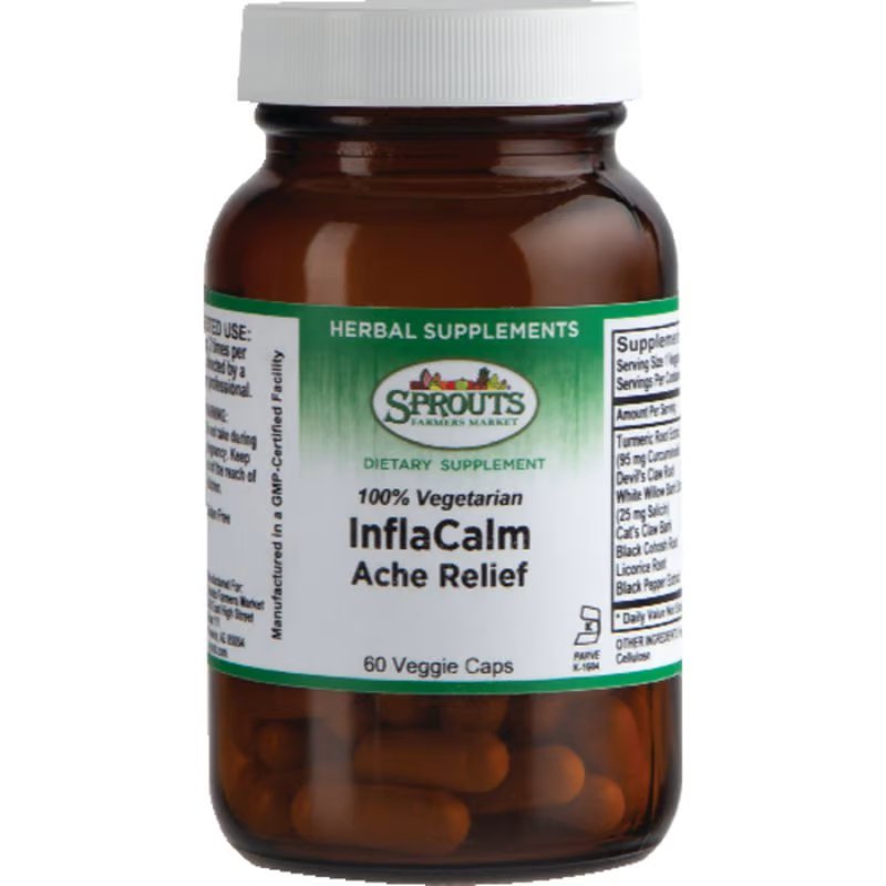 Sprouts Inflacalm Powder Ache Relief, 60 Vegetarian Capsules