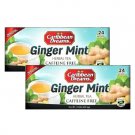 Caribbean Dreams Ginger - Mint Tea 24 Tea Bags (Pack of 2)