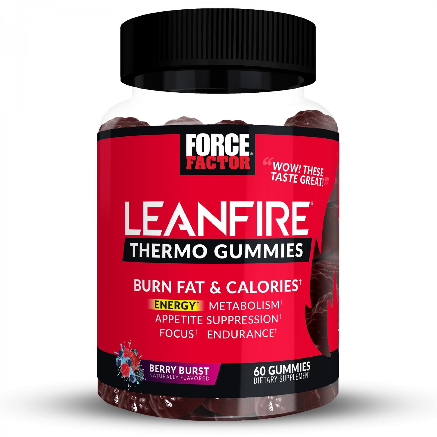 Force Factor, Leanfire Thermo Fat Burner Gummies, Berry Blast, 60 Gummies