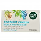 Whole Foods Market, Triple Milled Soap, Coconut Vanilla, Highly Moisturizing, 5 oz
