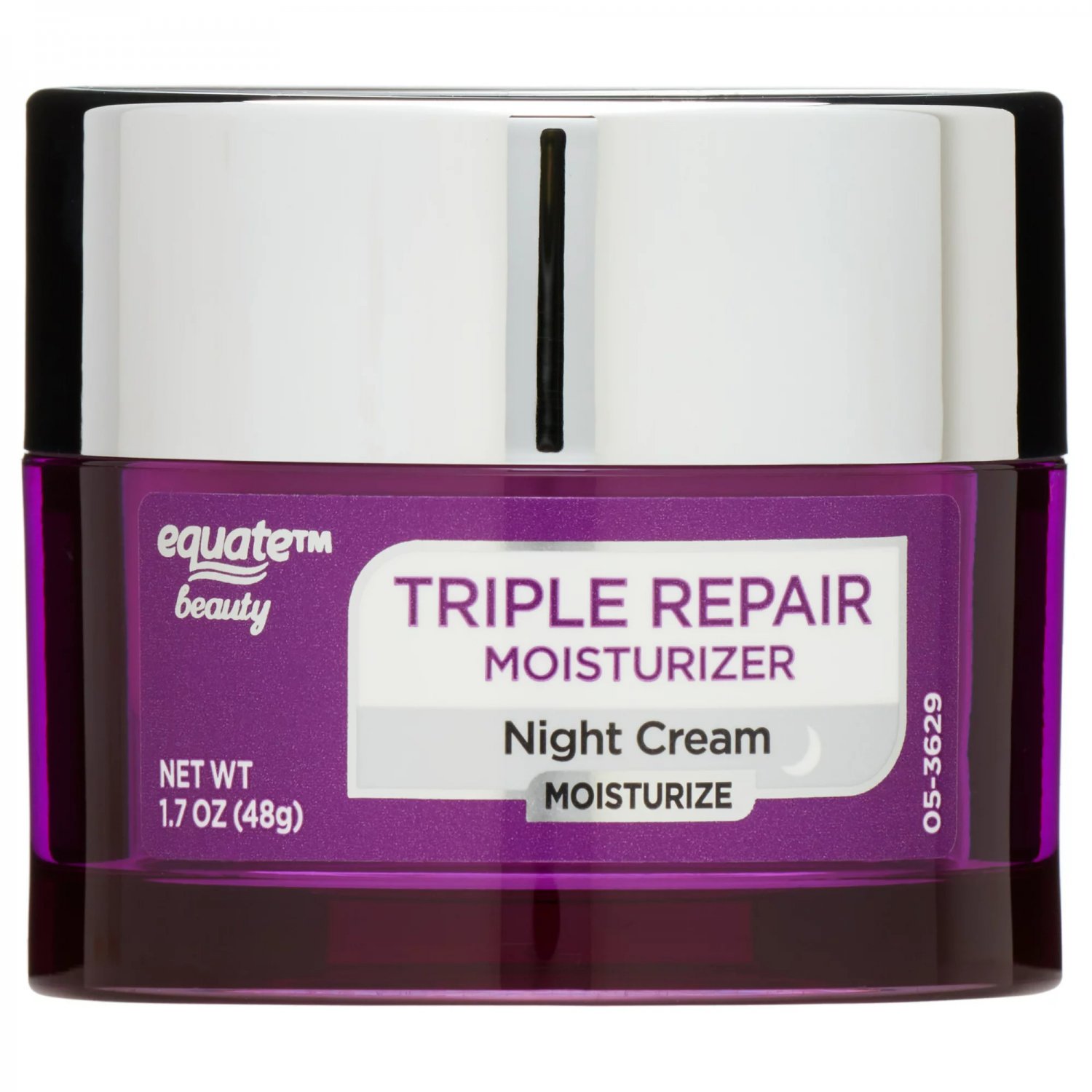Equate Beauty Triple Repair Moisturizer Night Cream, All Skin Types, 1.7 oz