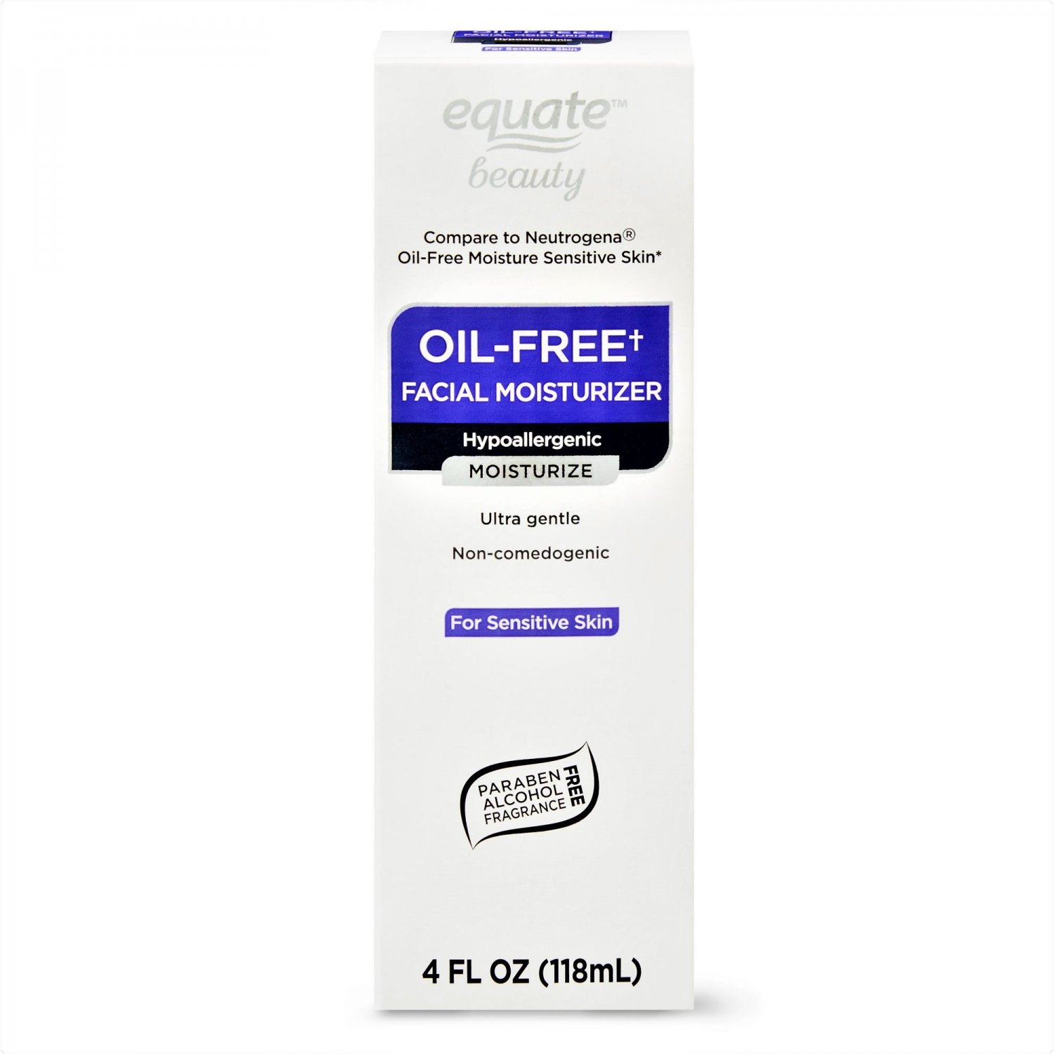 Equate Beauty OilFree Facial Moisturizer for Sensitive Skin, 4 oz