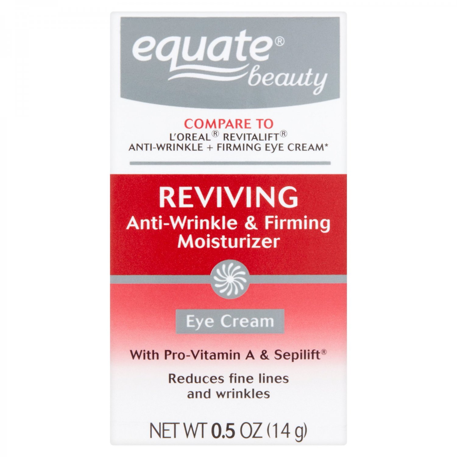 Equate Beauty Reviving Anti-Wrinkle & Firming Moisturizer Eye Cream, 0.5 Oz