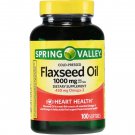 Spring Valley Flaxseed Oil 1000 mg & Omega 450 mg 100 Softgels (Exp 02/24)
