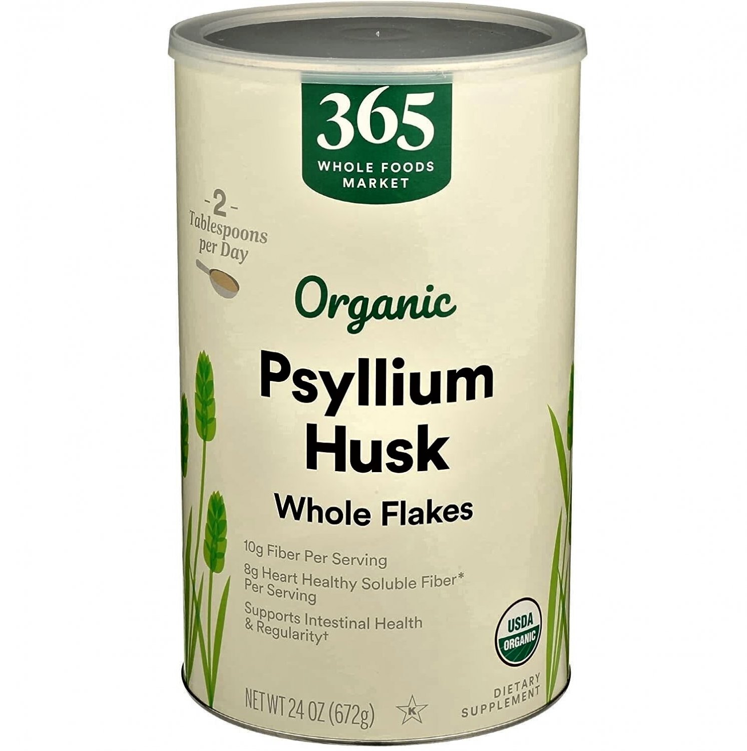 365 Whole Foods Market, Psyllium Husk Whole Flakes Organic, 24 Oz, 56