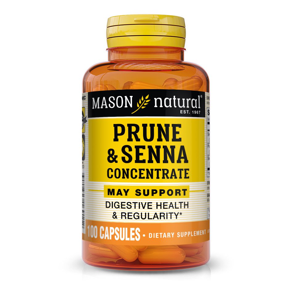 Mason Natural Prune Senna Concentrate Capsules, 100 Count